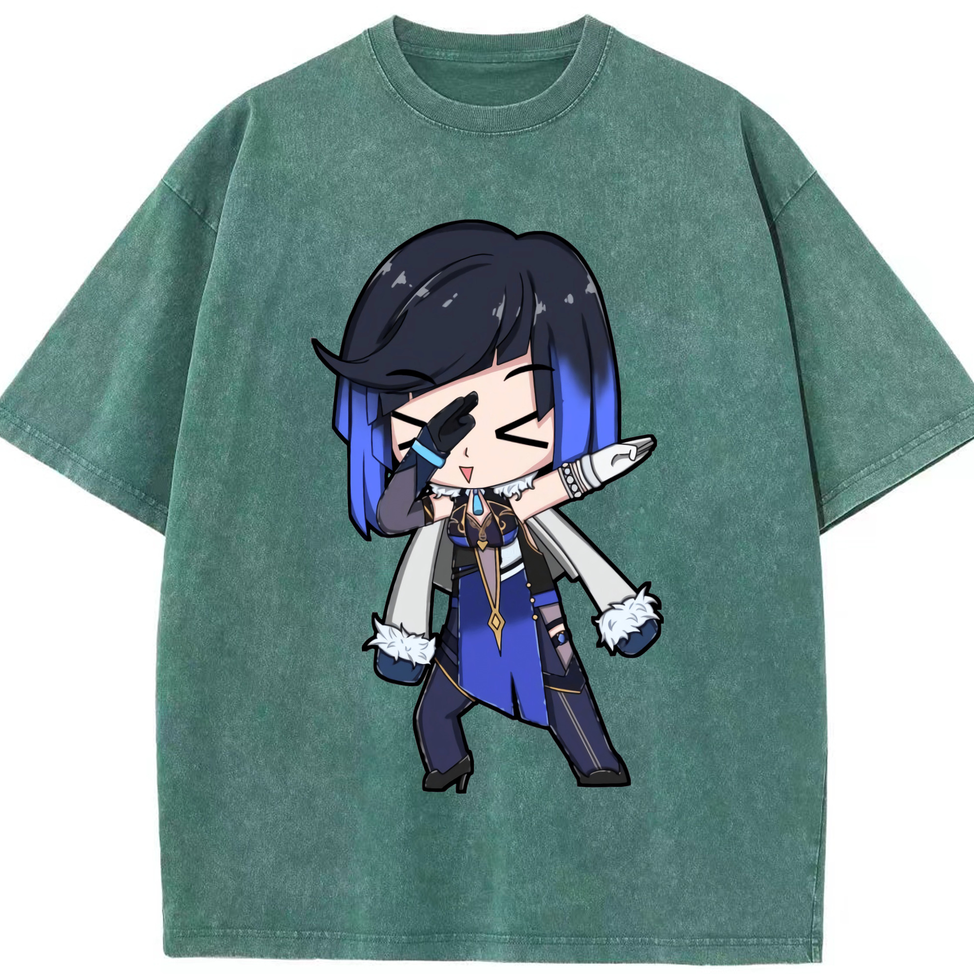 げんし神 夜兰 やらん genshin Yaran 綿100% ヴィンテージ風 半袖Tシャツ（フロントプリント）